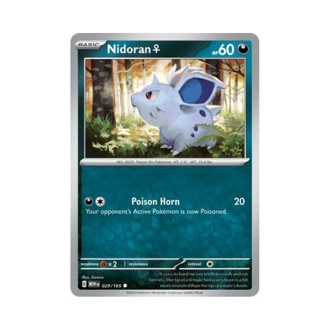 MEW029/165 Pokemon TCG Nidoran ♀ C Scarlet & Violet 151 (English Ver.)