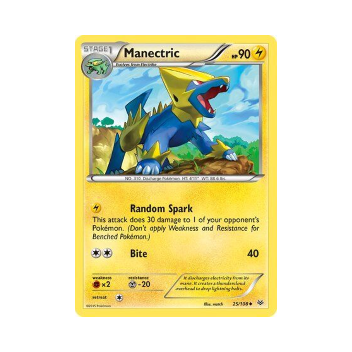 포켓몬 TCG 썬더볼트 U 로어링 스카이즈 (영문판)(Pokemon TCG Manectric U Roaring Skies (English Ver.))