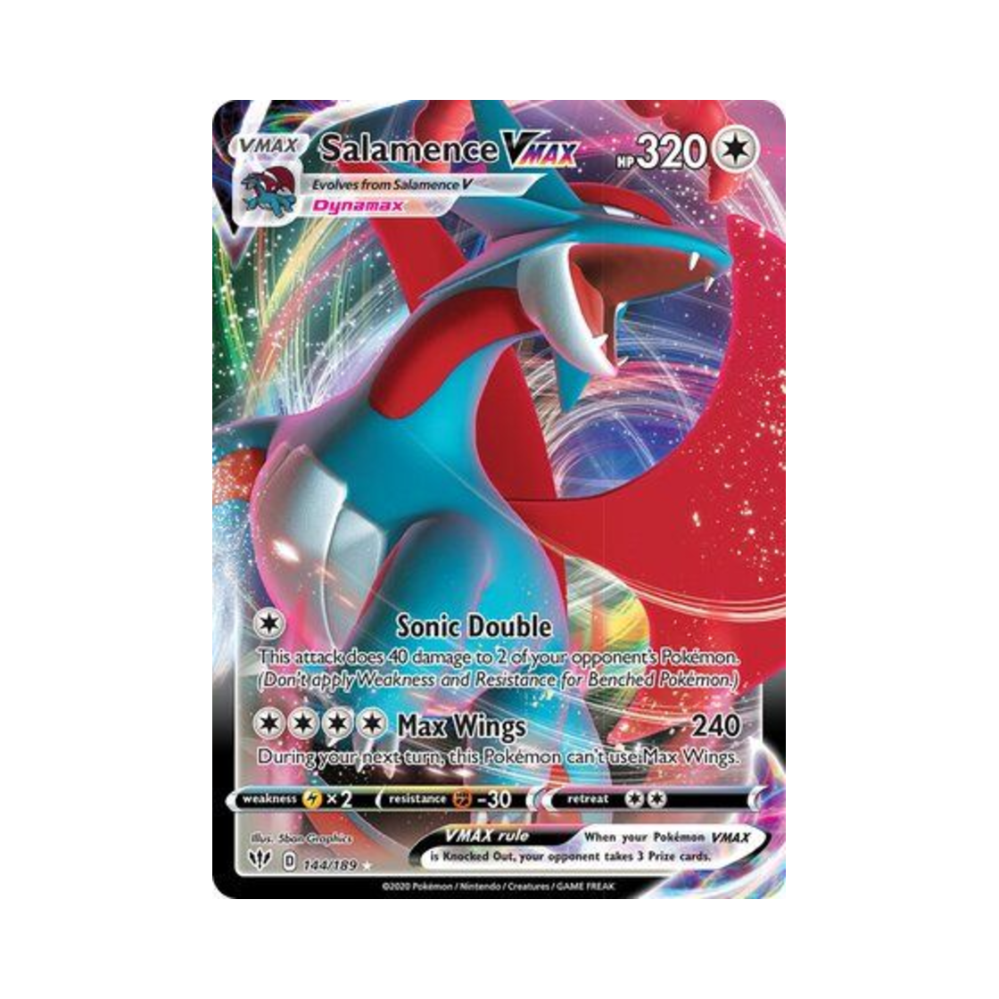 포켓몬 TCG 보만다 VMAX HRV 다크니스 어블레이즈 (영문판)(Pokemon TCG Salamence VMAX HRV Darkness Ablaze (English Ver.)) - 1
