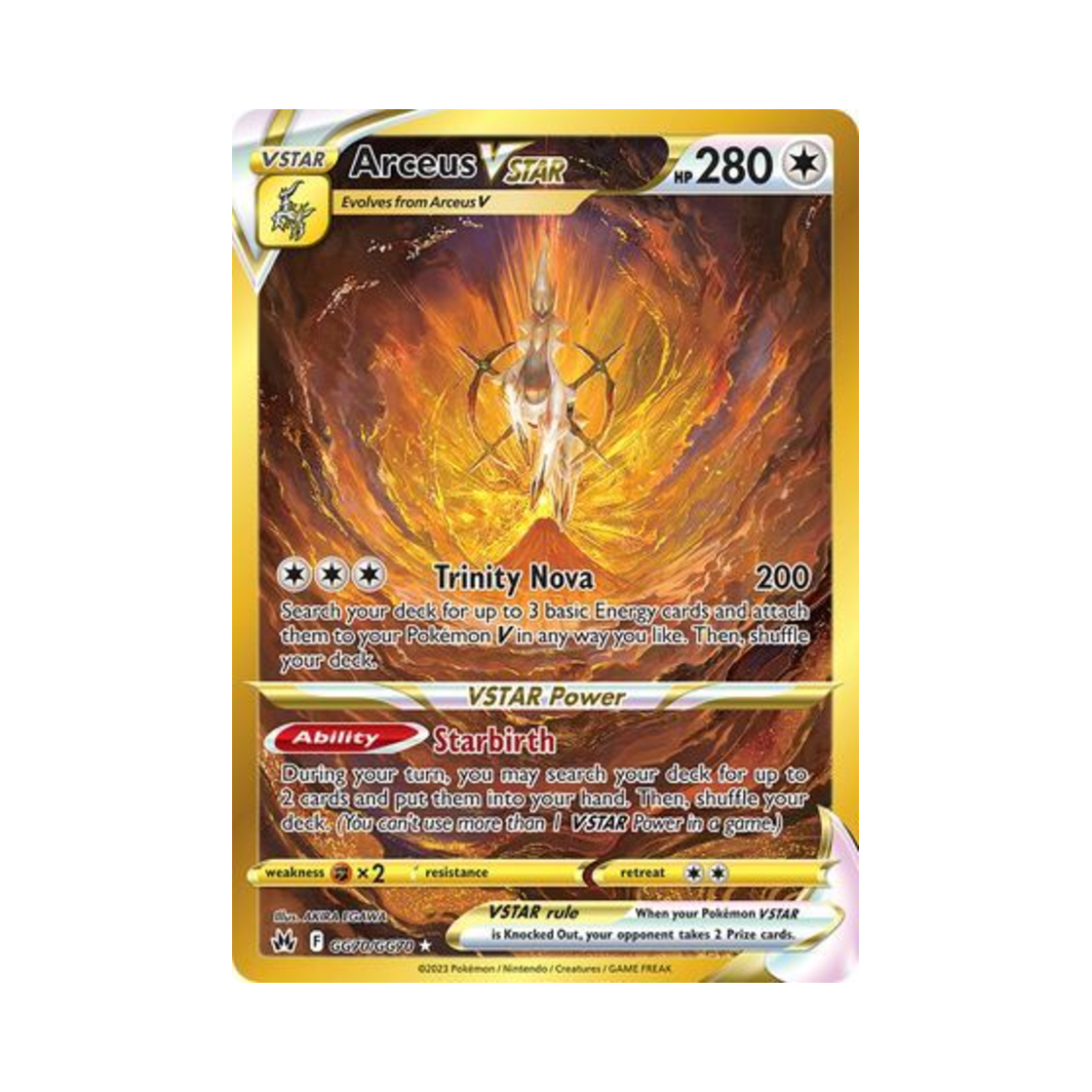 CRZGG70/GG70 Pokemon TCG Arceus VSTAR SR Crown Zenith (English Ver.)
