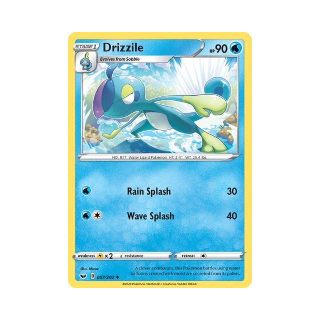 포켓몬 TCG 누겔레온 U 소드 & 실드 (영문판)(Pokemon TCG Drizzile U Sword & Shield (English Ver.))
