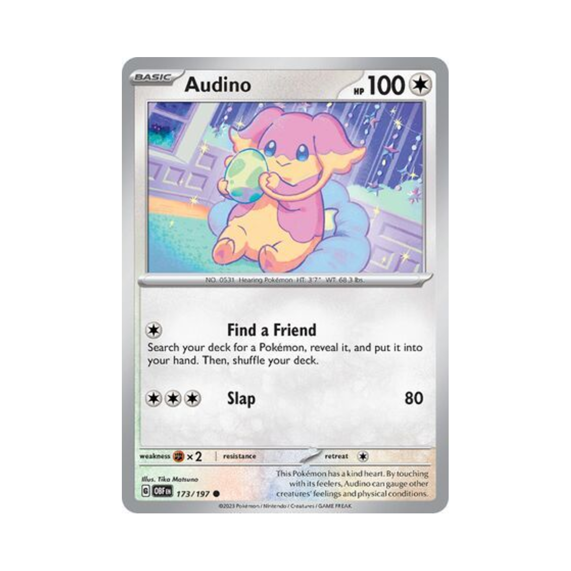 포켓몬 TCG 다부니 C 옵시디언 플레임즈 (영문판)(Pokemon TCG Audino C Obsidian Flames (English Ver.)) - 1