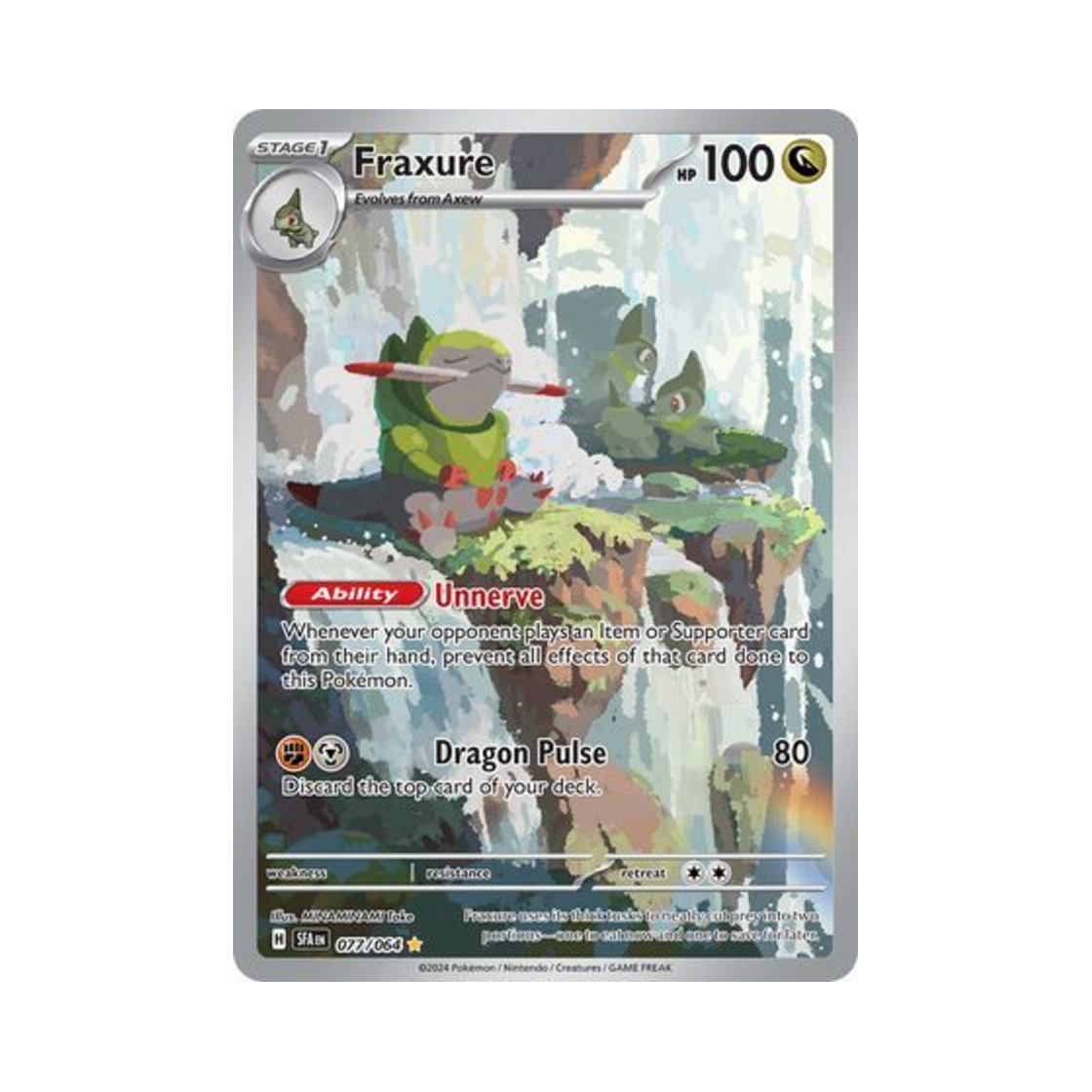 포켓몬 TCG 액슨도 IR 슈라우디드 페이블 (영문판)(Pokemon TCG Fraxure IR Shrouded Fable (English Ver.))