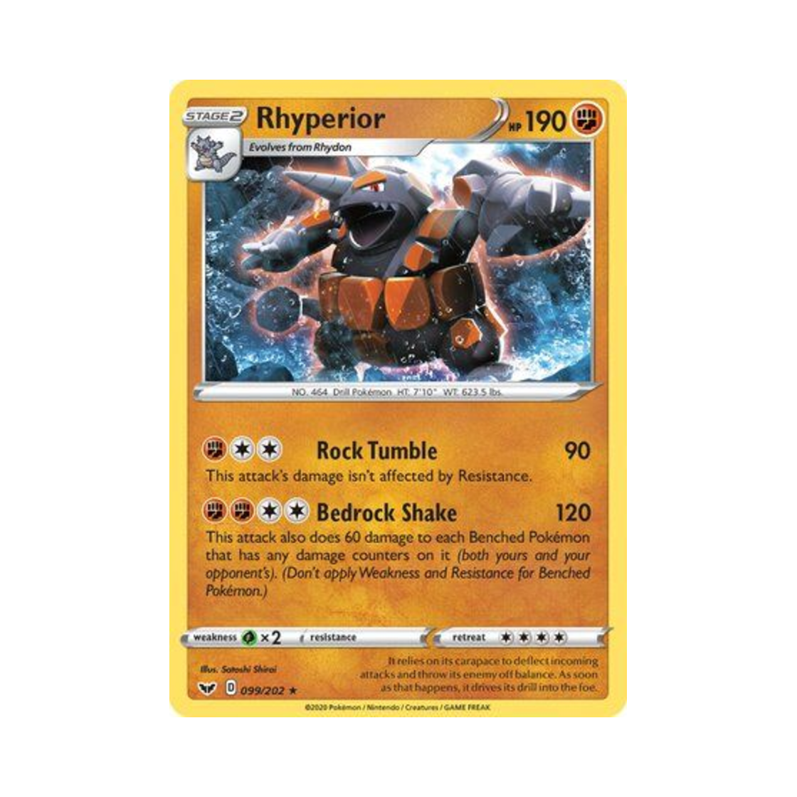 포켓몬 TCG 거대코뿌리 RH 소드 & 실드 (영문판)(Pokemon TCG Rhyperior RH Sword & Shield (English Ver.)) - 1