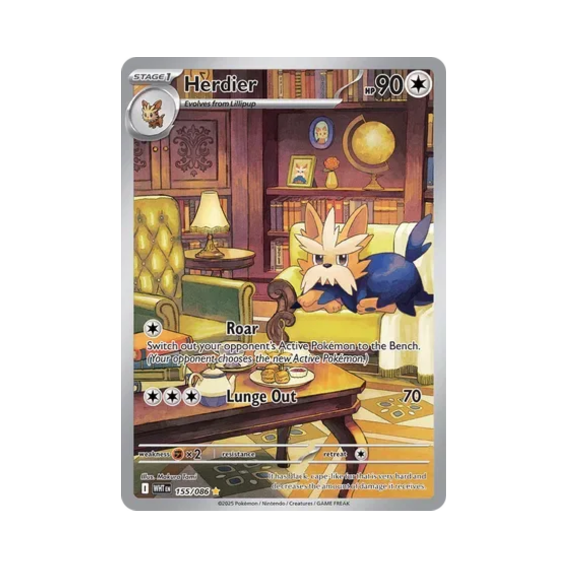 포켓몬 TCG 하데리어 IR 화이트플레어 (영문판)(Pokemon TCG Herdier IR White Flare (English Ver.)) - 1
