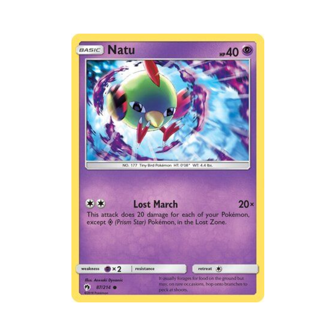 포켓몬 TCG 네이티 C 로스트 썬더 (영문판)(Pokemon TCG Natu C Lost Thunder (English Ver.)) - 1