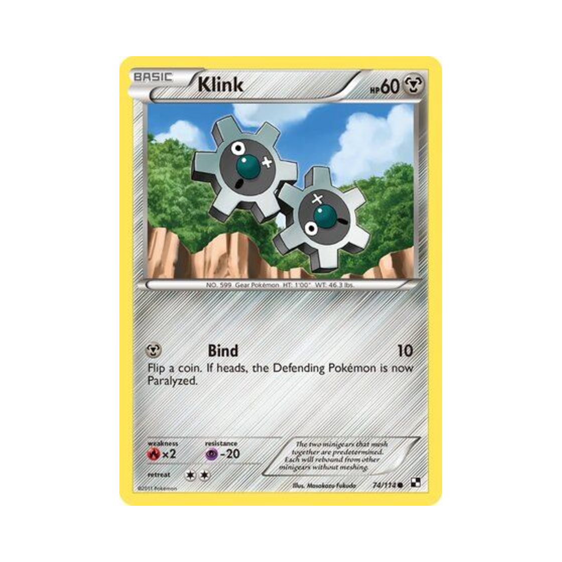 포켓몬 TCG 기어르 C 블랙 & 화이트 (영문판)(Pokemon TCG Klink C Black & White (English Ver.))