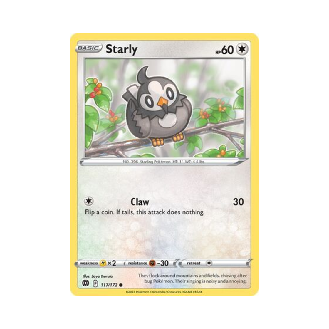 포켓몬 TCG 찌르꼬 C 브릴리언트 스타즈 (영문판)(Pokemon TCG Starly C Brilliant Stars (English Ver.))