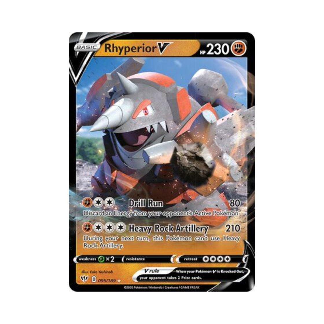 포켓몬 TCG 거대코뿌리 V HRV 다크니스 어블레이즈 (영문판)(Pokemon TCG Rhyperior V HRV Darkness Ablaze (English Ver.)) - 1