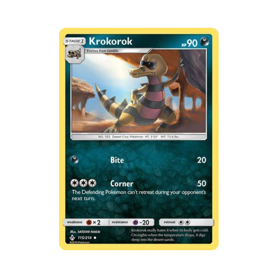 포켓몬 TCG 악비르 U 언브로큰 본즈 (영문판)(Pokemon TCG Krokorok U Unbroken Bonds (English Ver.)) - 1