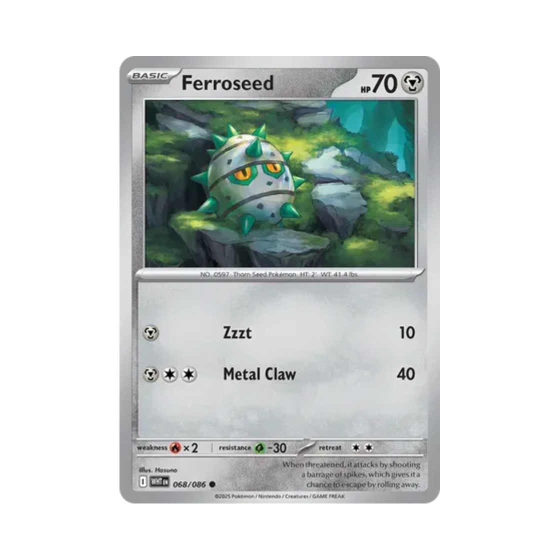 포켓몬 TCG 철시드 C 화이트플레어 (영문판)(Pokemon TCG Ferroseed C White Flare (English Ver.)) - 1