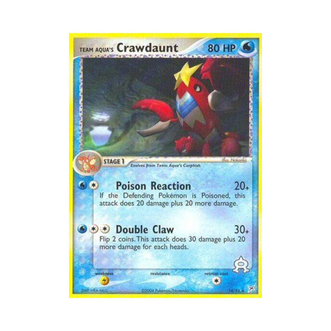 포켓몬 TCG 아쿠아단의 가재장군 R EX 마그마단 vs 아쿠아단 (영문판)(Pokemon TCG Team Aqua's Crawdaunt R EX Team Magma vs Team Aqua (English Ver.))