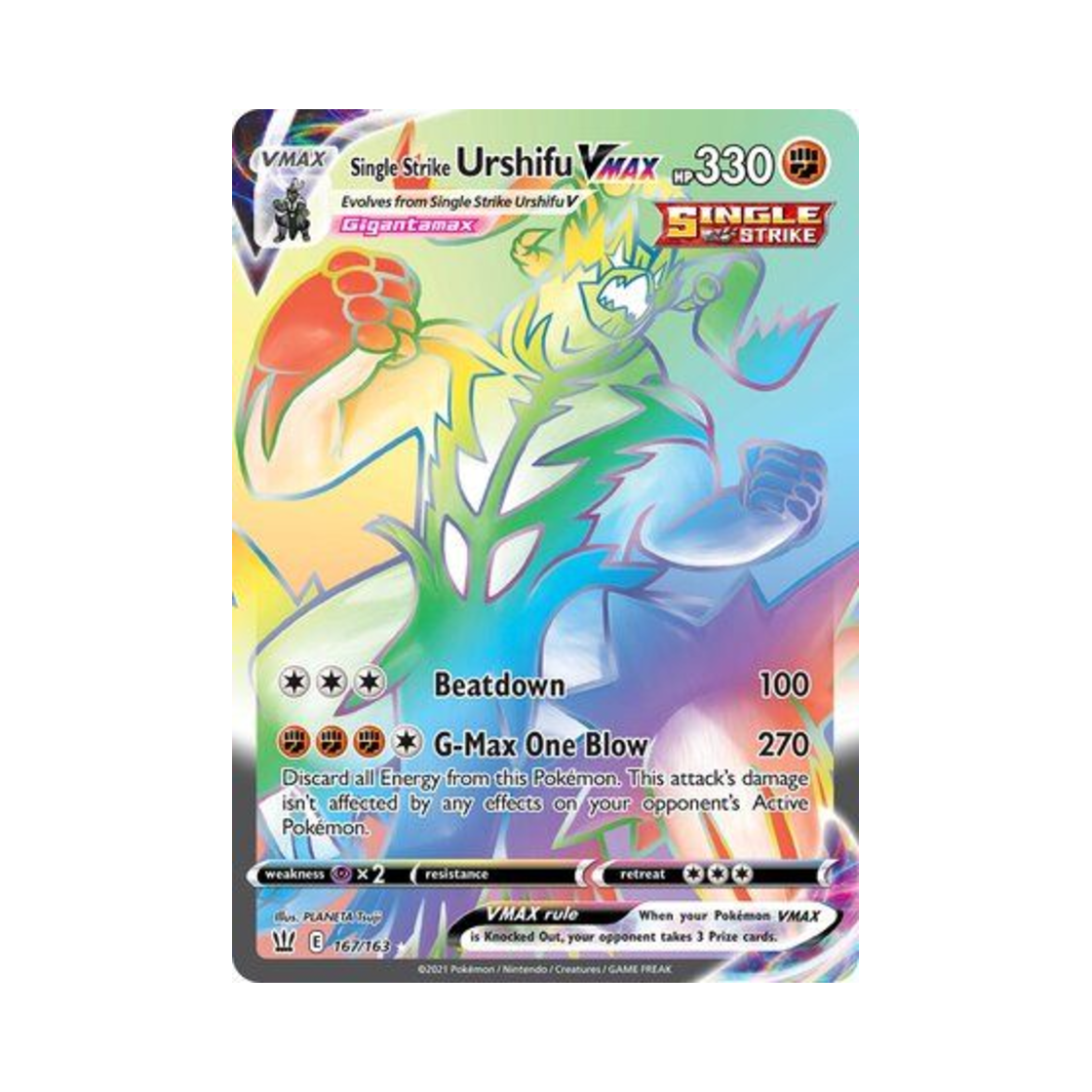 포켓몬 TCG 일격 우라오스 VMAX RR 배틀 스타일즈 (영문판)(Pokemon TCG Single Strike Urshifu VMAX RR Battle Styles (English Ver.)) - 1