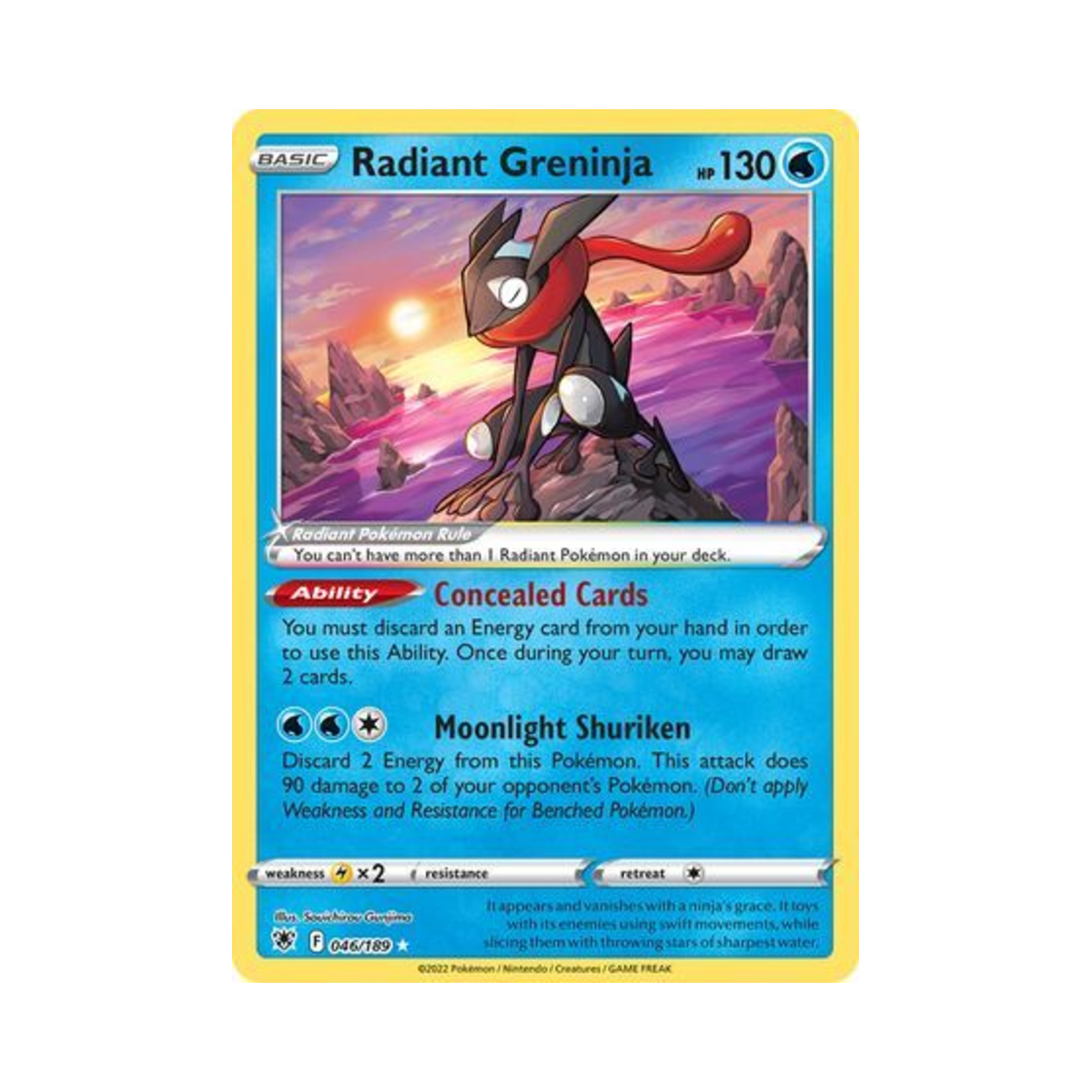 포켓몬 TCG 찬란한 개굴닌자 RR 아스트랄 레디안스 (영문판)(Pokemon TCG Radiant Greninja RR Astral Radiance (English Ver.)) - 1