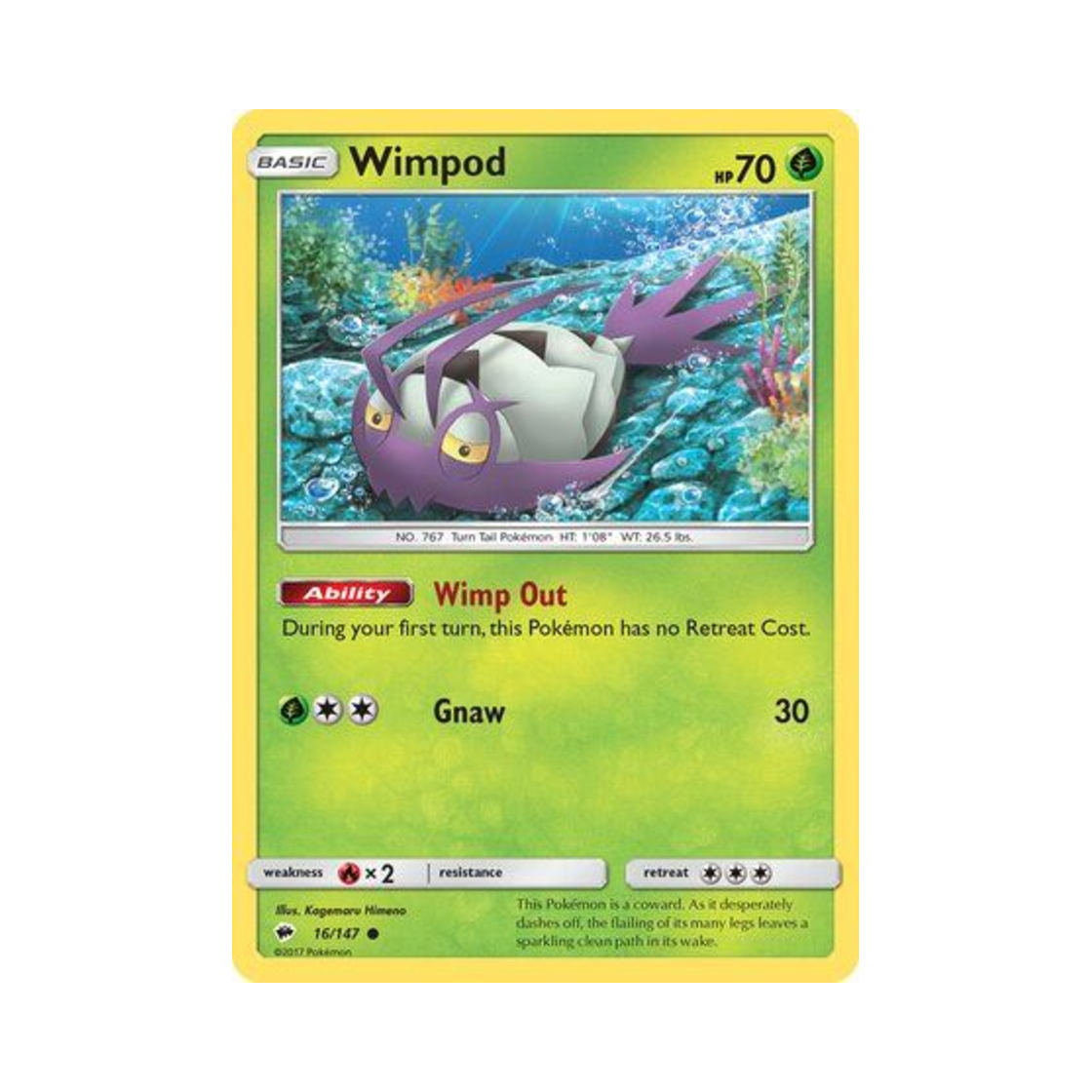 포켓몬 TCG 꼬시레 C 버닝 쉐도우 (영문판)(Pokemon TCG Wimpod C Burning Shadows (English Ver.))