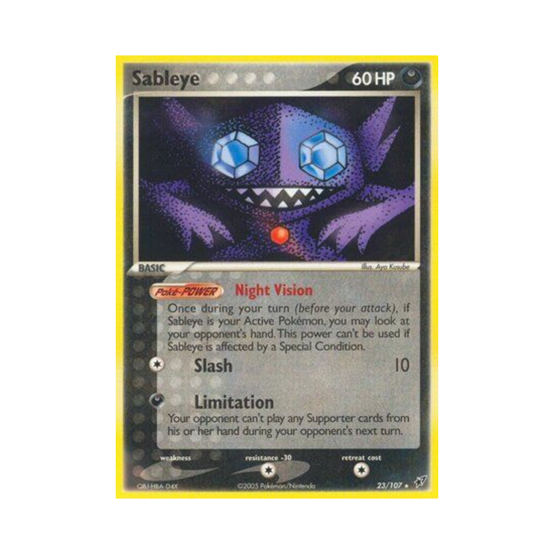 포켓몬 TCG 깜까미 R EX 테오키스 (영문판)(Pokemon TCG Sableye R EX Deoxys (English Ver.))