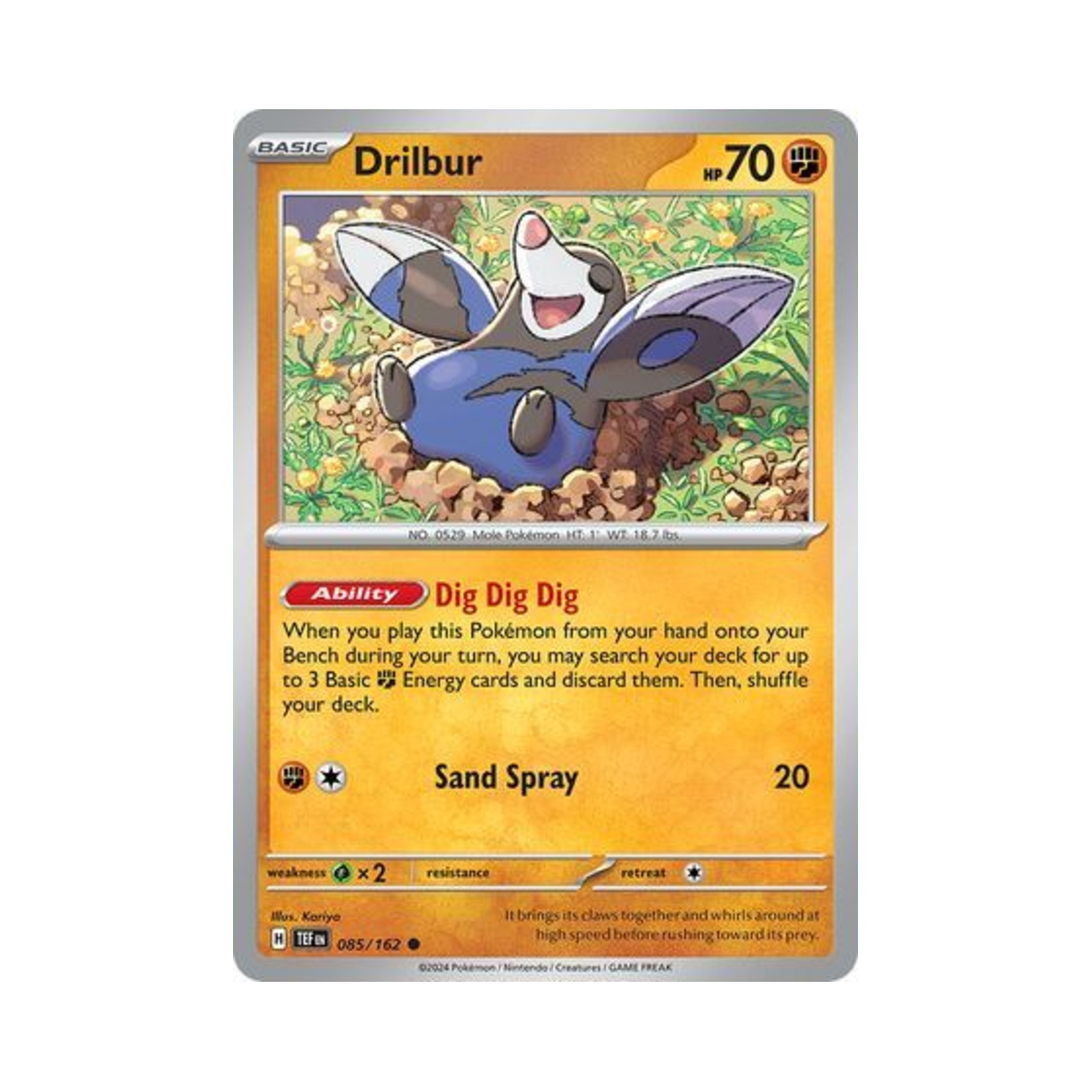포켓몬 TCG 두더류 C 템포럴 포시스 (영문판)(Pokemon TCG Drilbur C Temporal Forces (English Ver.)) - 1