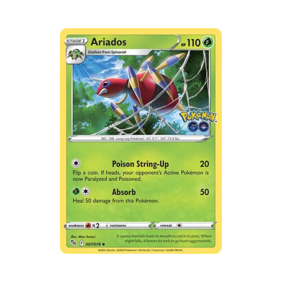 포켓몬 TCG 아리아도스 U 포켓몬 고 (영문판)(Pokemon TCG Ariados U Pokemon GO (English Ver.)) - 1