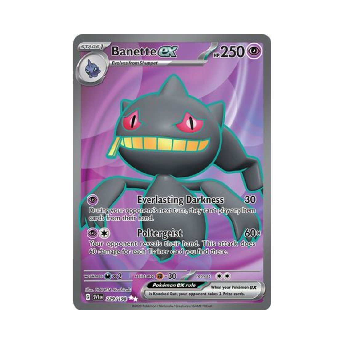 포켓몬 TCG 다크펫 ex UR 스칼렛 & 바이올렛 (영문판)(Pokemon TCG Banette ex UR Scarlet & Violet (English Ver.)) - 1