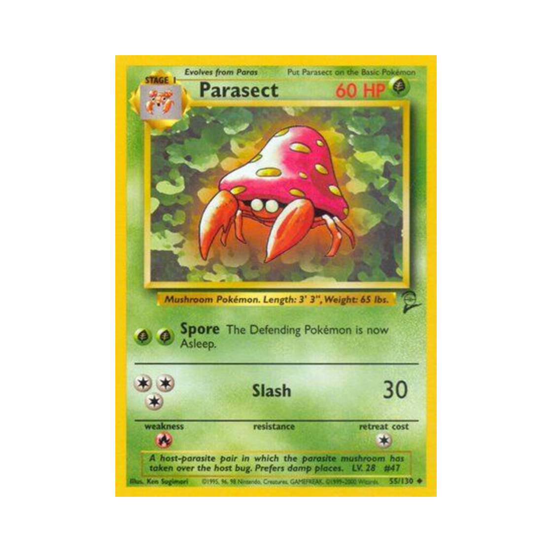 포켓몬 TCG 파라섹트 U 베이스 세트 2 (영문판)(Pokemon TCG Parasect U Base Set 2 (English Ver.))