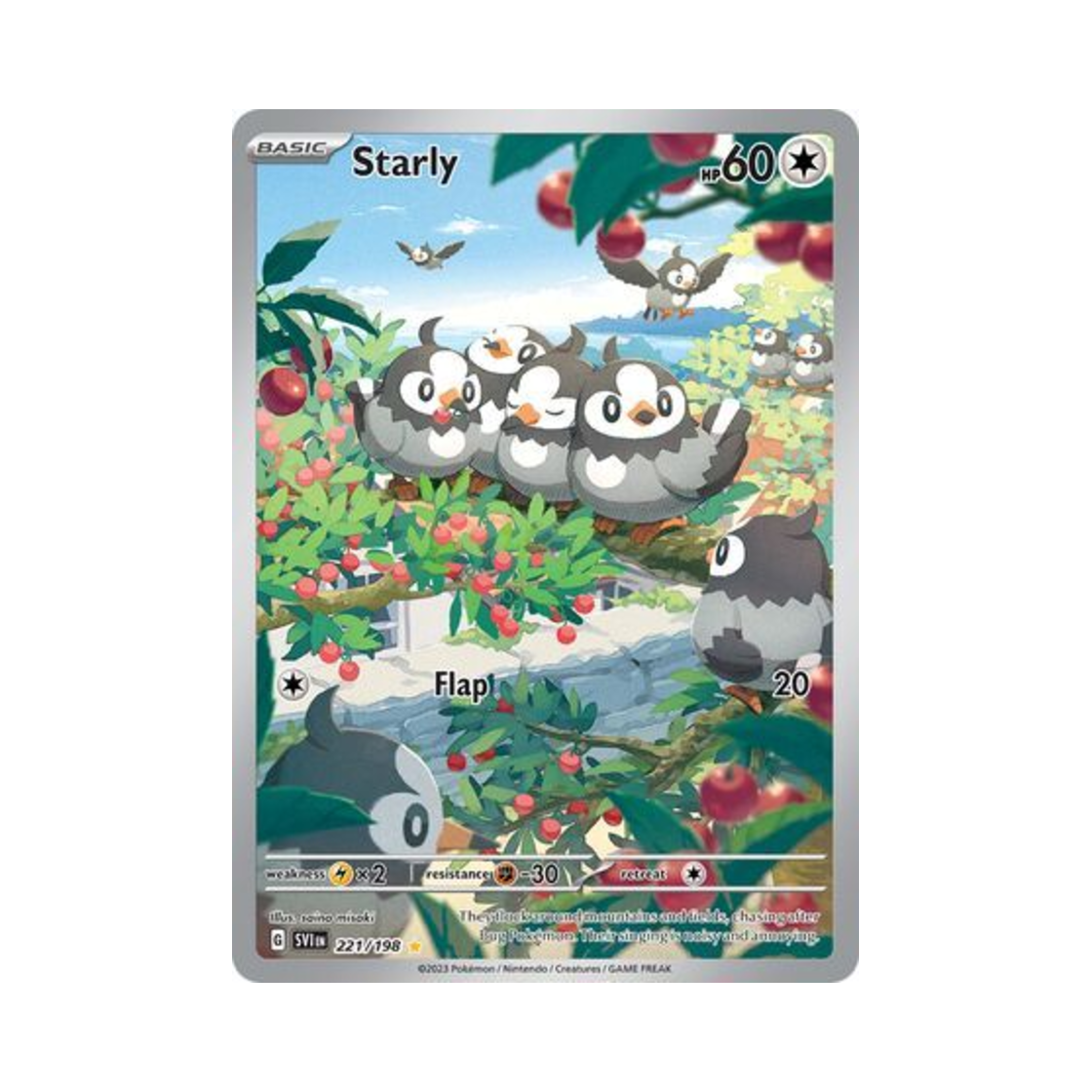 포켓몬 TCG 찌르꼬 IR 스칼렛 & 바이올렛 (영문판)(Pokemon TCG Starly IR Scarlet & Violet (English Ver.))
