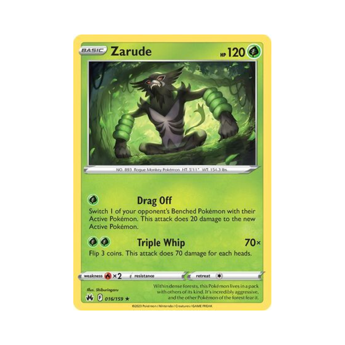 포켓몬 TCG 자루도 R 크라운 제니스 (영문판)(Pokemon TCG Zarude R Crown Zenith (English Ver.)) - 1