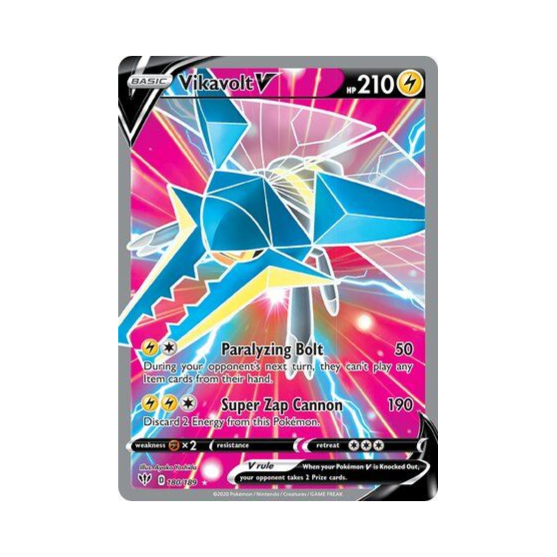 포켓몬 TCG 투구뿌논 V RU 다크니스 어블레이즈 (영문판)(Pokemon TCG Vikavolt V RU Darkness Ablaze (English Ver.)) - 1