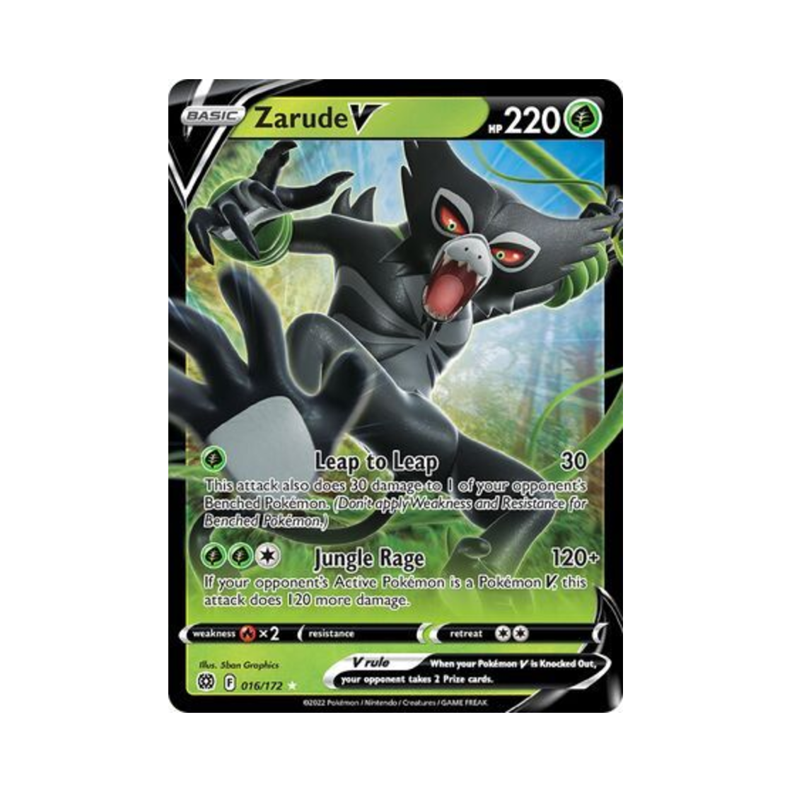 포켓몬 TCG 자루도 V HRV 브릴리언트 스타즈 (영문판)(Pokemon TCG Zarude V HRV Brilliant Stars (English Ver.)) - 1