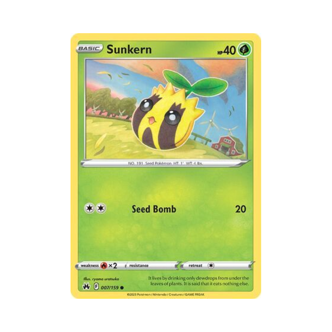 포켓몬 TCG 해너츠 C 크라운 제니스 (영문판)(Pokemon TCG Sunkern C Crown Zenith (English Ver.)) - 1