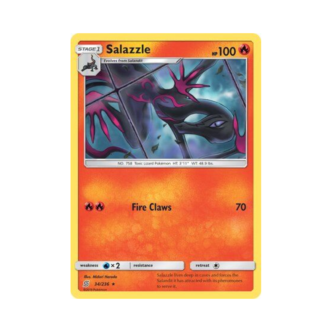 포켓몬 TCG 염뉴트 R 유니파이드 마인즈 (영문판)(Pokemon TCG Salazzle R Unified Minds (English Ver.)) - 1