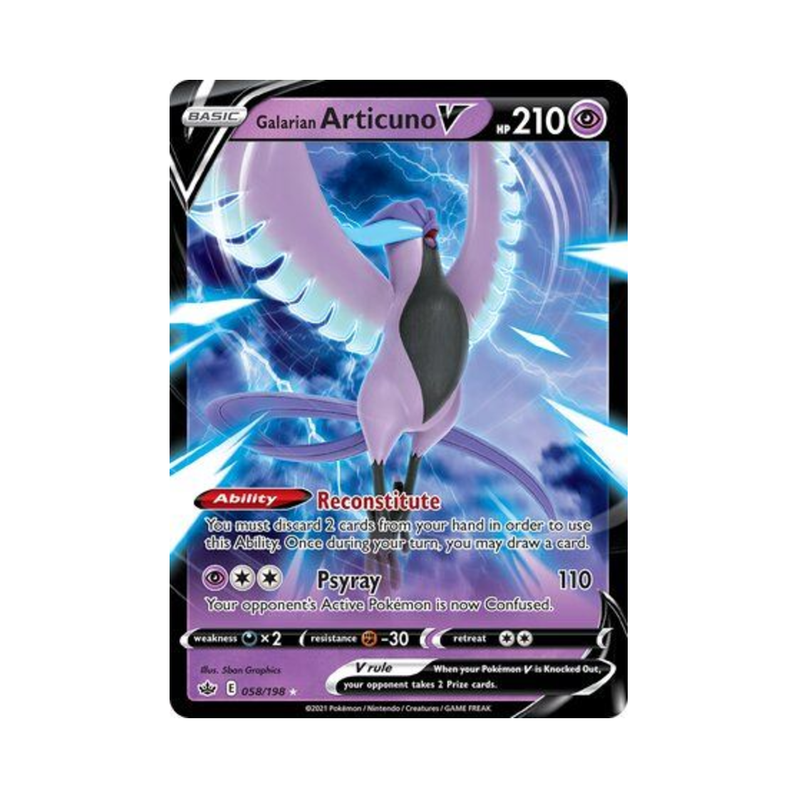 포켓몬 TCG 가라르 프리져 V HRV 칠링 레인 (영문판)(Pokemon TCG Galarian Articuno V HRV Chilling Reign (English Ver.)) - 1