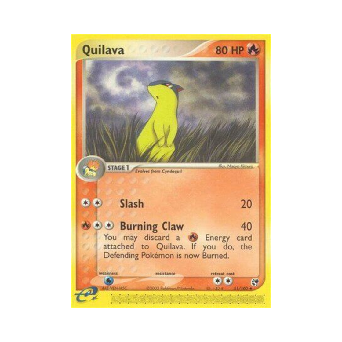 포켓몬 TCG 마그케인 U EX 샌드스톰 (영문판)(Pokemon TCG Quilava U EX Sandstorm (English Ver.)) - 1