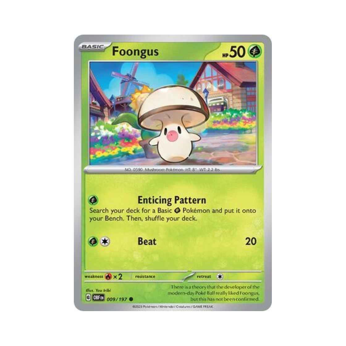 포켓몬 TCG 깜놀버슬 C 옵시디언 플레임즈 (영문판)(Pokemon TCG Foongus C Obsidian Flames (English Ver.)) - 1