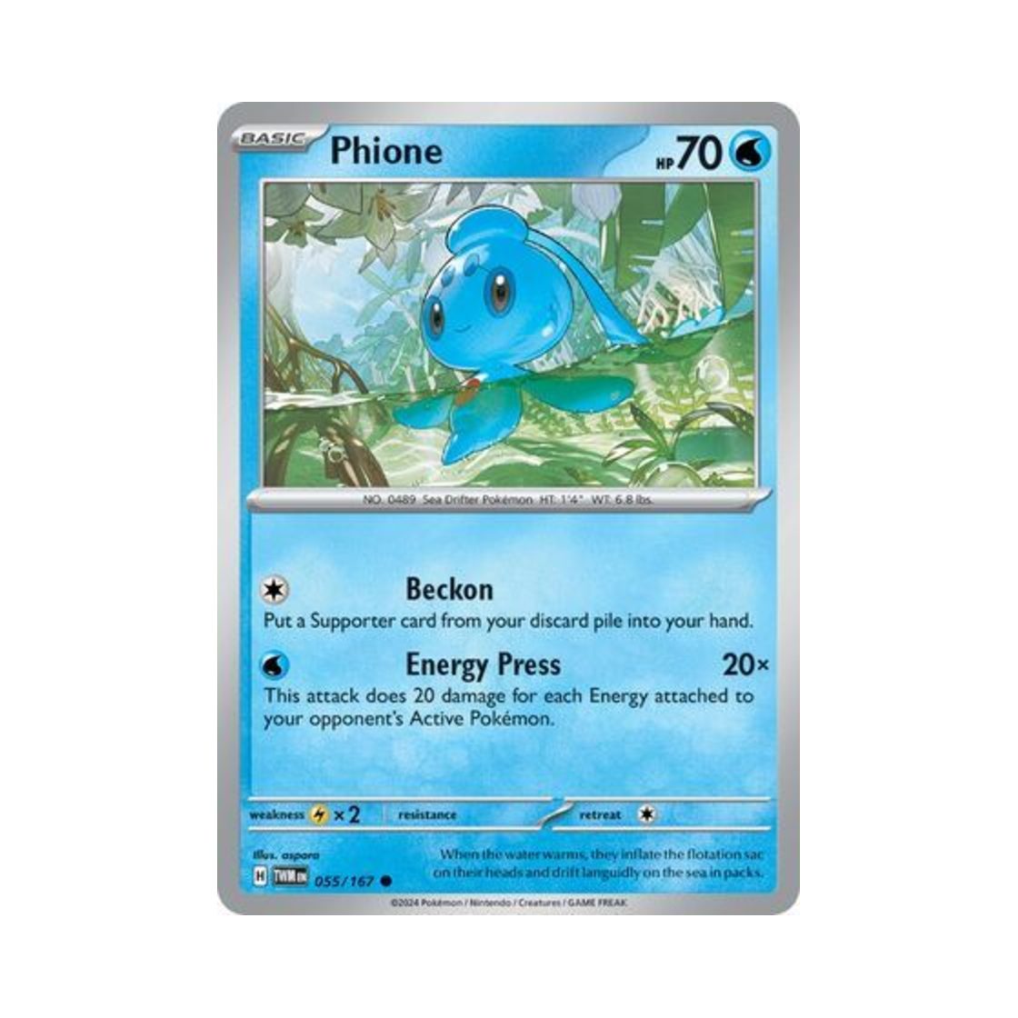 포켓몬 TCG 피오네 C 트와일라잇 마스커레이드 (영문판)(Pokemon TCG Phione C Twilight Masquerade (English Ver.)) - 1