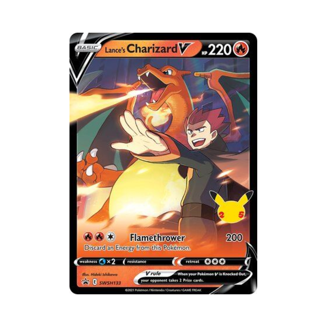포켓몬 TCG 목호의 리자몽 V 점보 P 소드 & 실드 프로모카드 (영문판)(Pokemon TCG Lance's Charizard V Jumbo P Sword & Shield Promos (English Ver.))
