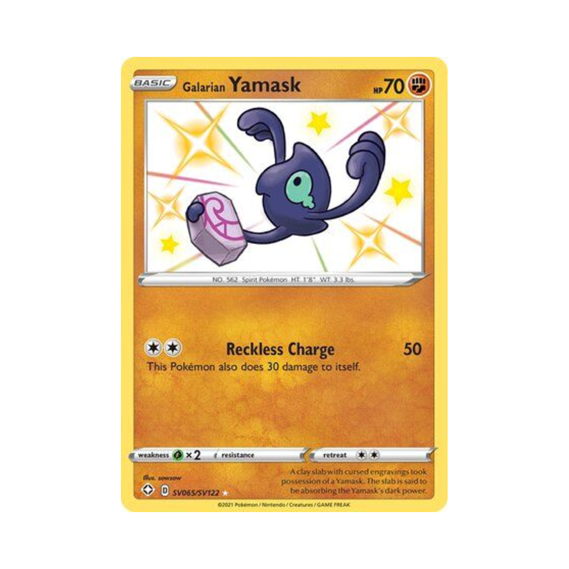 포켓몬 TCG 가라르 데스마스 RS 샤이닝 페이츠 (영문판)(Pokemon TCG Galarian Yamask RS Shining Fates (English Ver.))