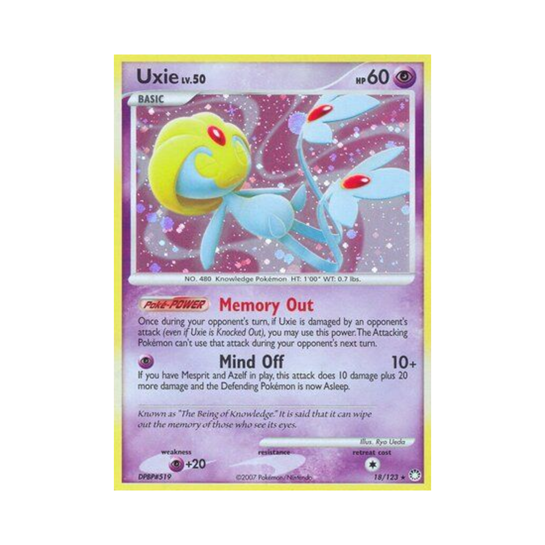 포켓몬 TCG 유크시 RH 미스터리어스 트레져스 (영문판)(Pokemon TCG Uxie RH Mysterious Treasures (English Ver.)) - 1