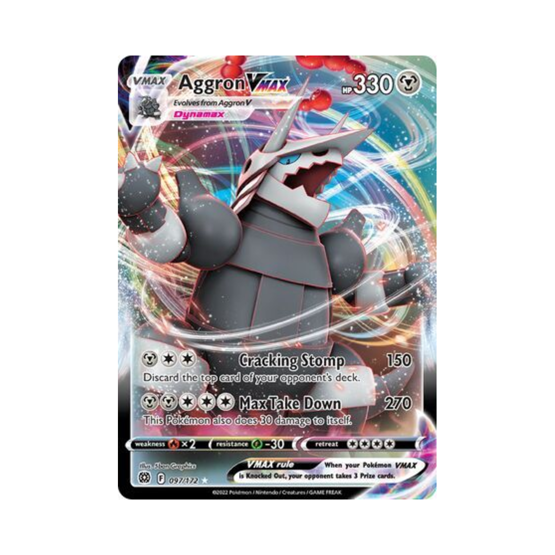 포켓몬 TCG 보스로라 VMAX HRV 브릴리언트 스타즈 (영문판)(Pokemon TCG Aggron VMAX HRV Brilliant Stars (English Ver.)) - 1