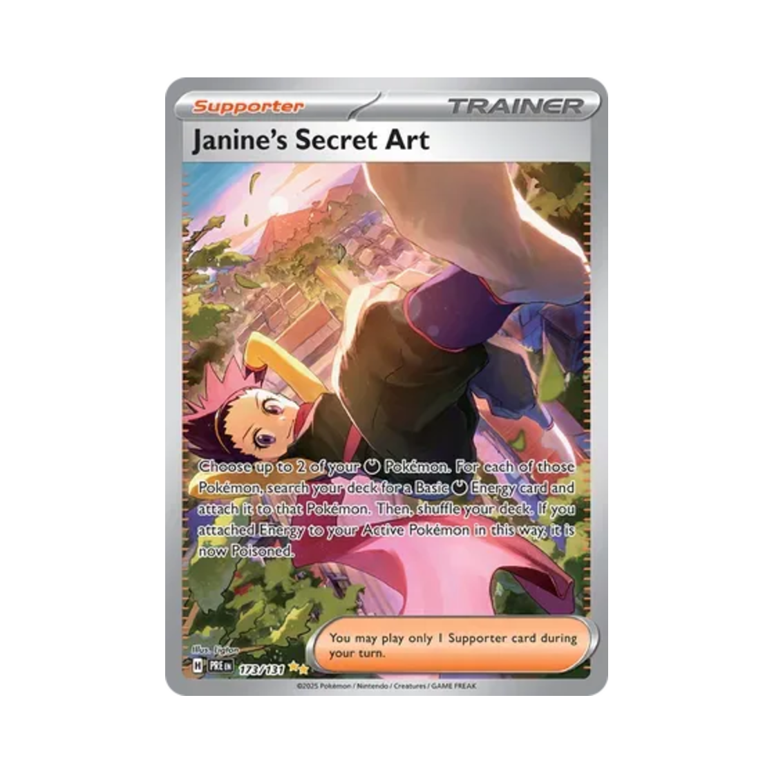 포켓몬 TCG 도희의 비기 SIR 프리즈매틱 에볼루션즈 (영문판)(Pokemon TCG Janine's Secret Art SIR Prismatic Evolutions (English Ver.)) - 1