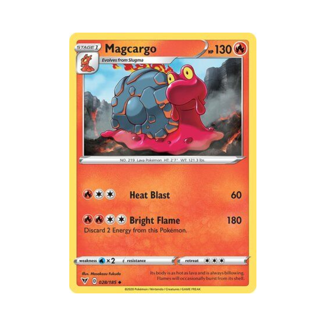 포켓몬 TCG 마그카르고 U 비비드 볼티지 (영문판)(Pokemon TCG Magcargo U Vivid Voltage (English Ver.)) - 1