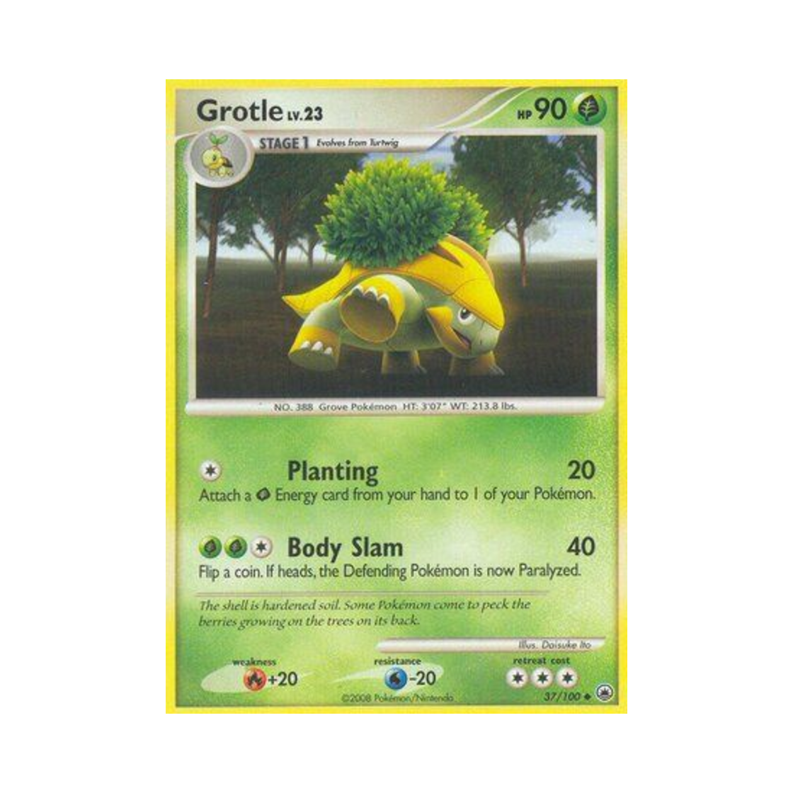 포켓몬 TCG 수풀부기 U 마제스티 던 (영문판)(Pokemon TCG Grotle U Majestic Dawn (English Ver.))