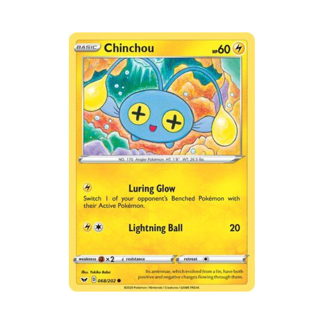 포켓몬 TCG 초라기 C 소드 & 실드 (영문판)(Pokemon TCG Chinchou C Sword & Shield (English Ver.)) - 1