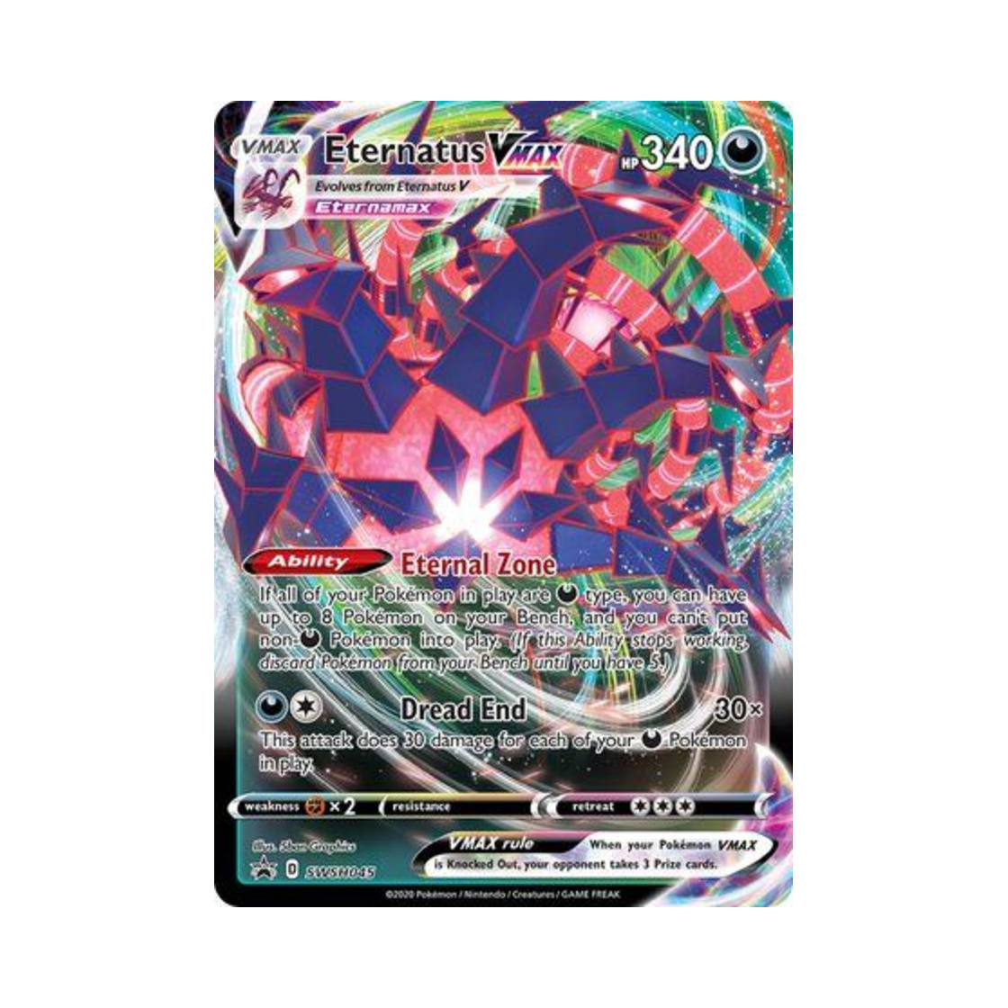 포켓몬 TCG 무한다이노 VMAX 점보 P 소드 & 실드 프로모카드 (영문판)(Pokemon TCG Eternatus VMAX Jumbo P Sword & Shield Promos (English Ver.))