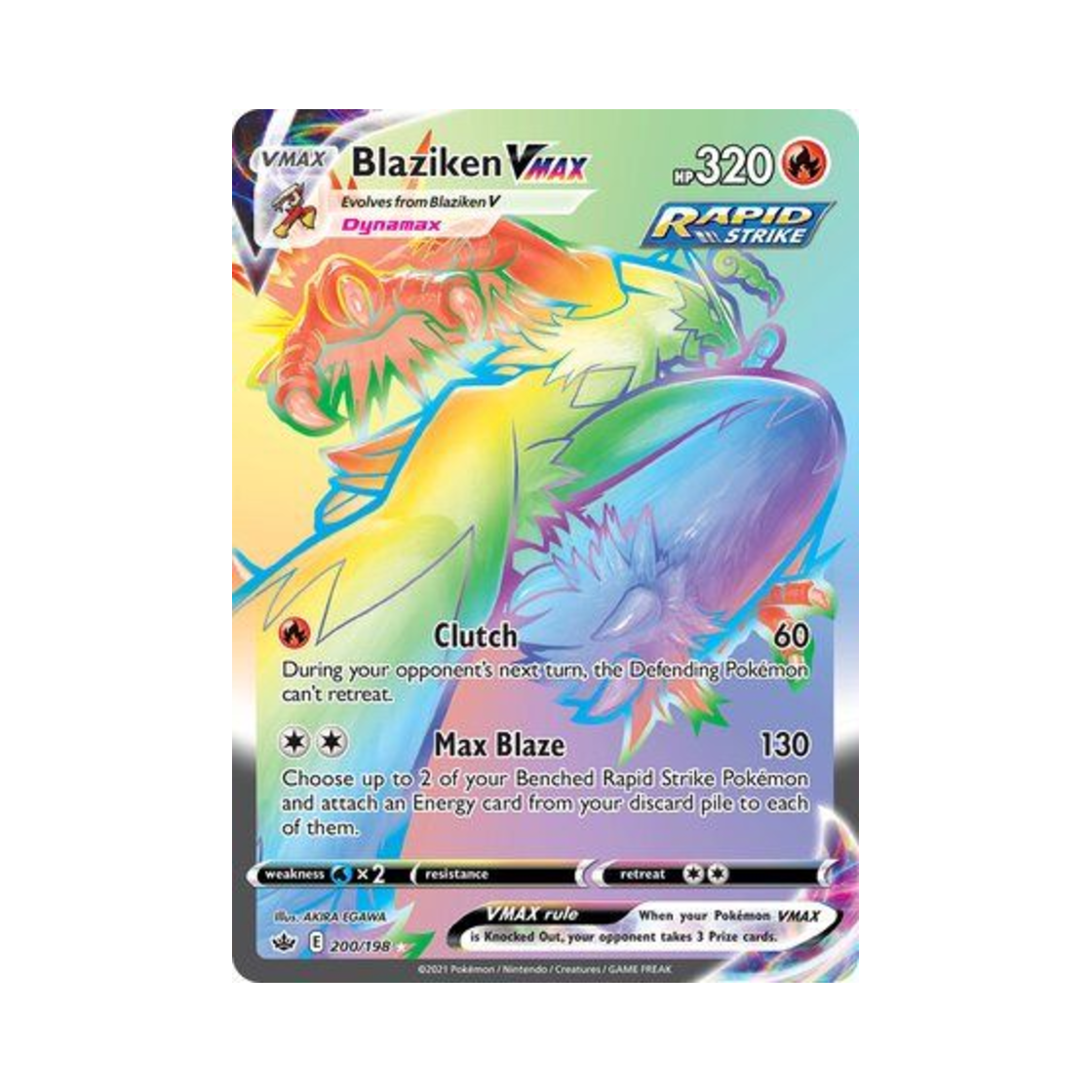 포켓몬 TCG 번치코 VMAX RR 칠링 레인 (영문판)(Pokemon TCG Blaziken VMAX RR Chilling Reign (English Ver.)) - 1