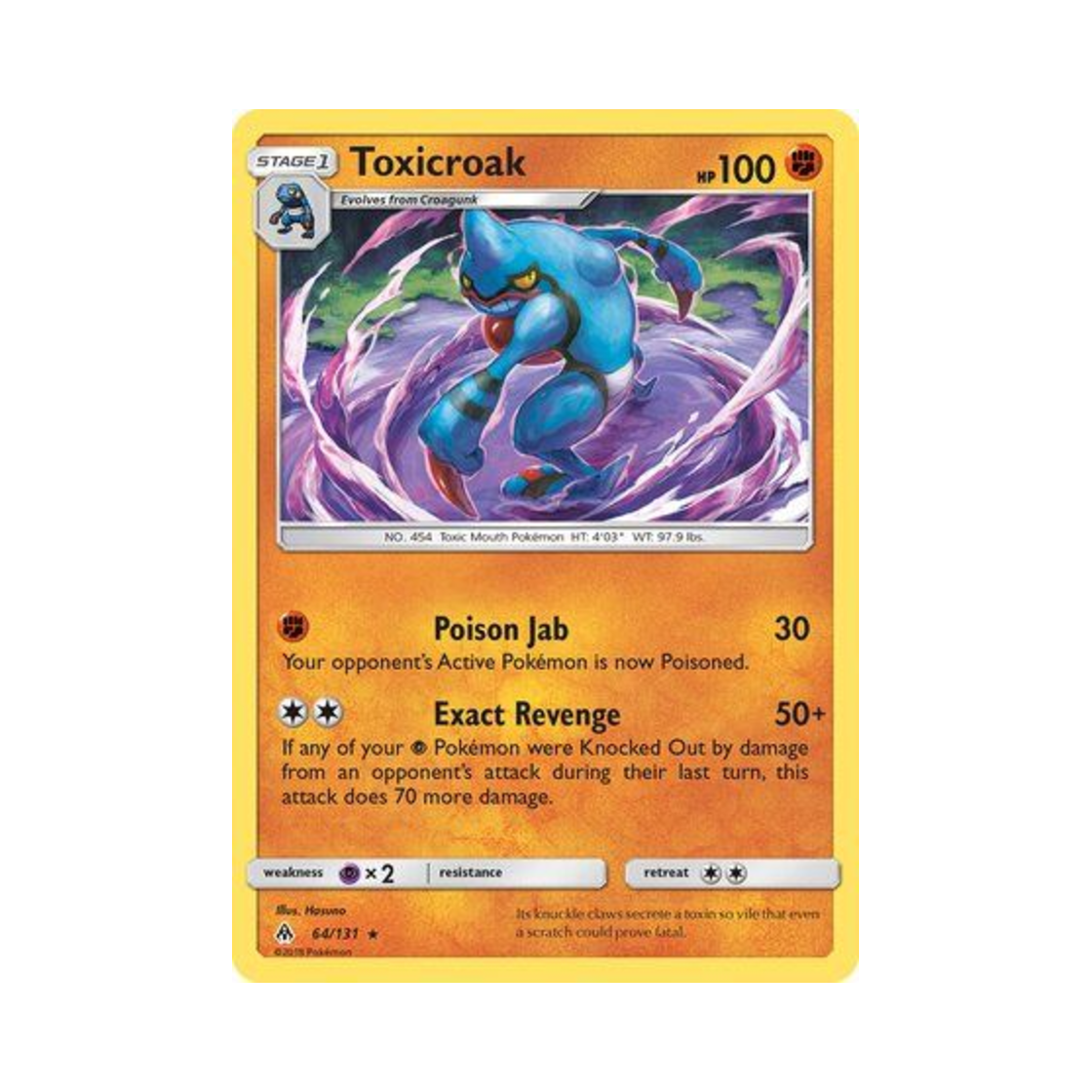 포켓몬 TCG 독개굴 R 포비든 라이트 (영문판)(Pokemon TCG Toxicroak R Forbidden Light (English Ver.)) - 1