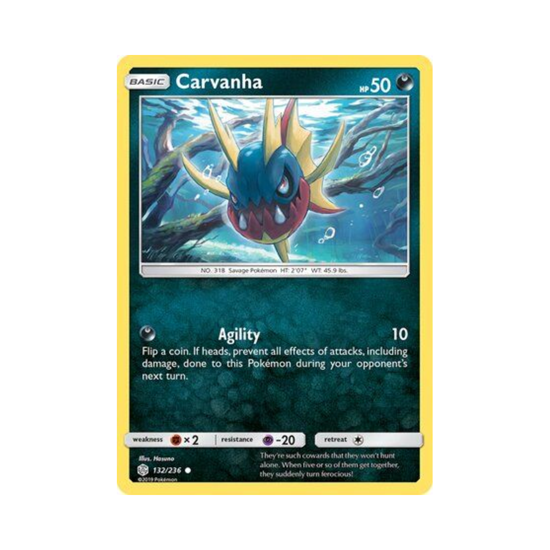 포켓몬 TCG 샤프니아 C 코스믹 이클립스 (영문판)(Pokemon TCG Carvanha C Cosmic Eclipse (English Ver.)) - 1