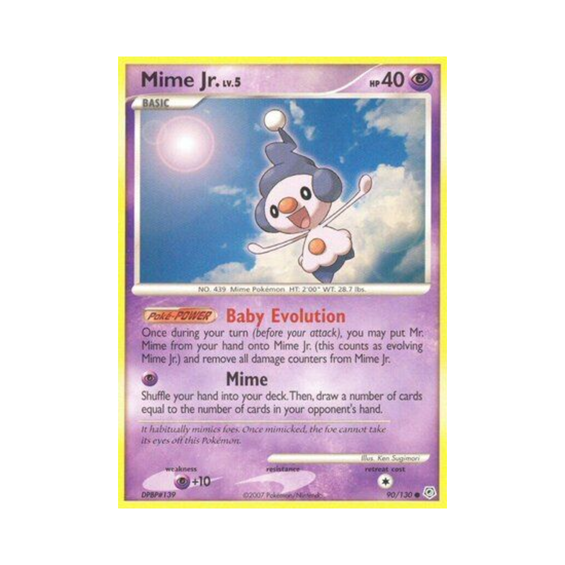 포켓몬 TCG 흉내내 C 다이아몬드 & 펄 (영문판)(Pokemon TCG Mime Jr. C Diamond & Pearl (English Ver.)) - 1