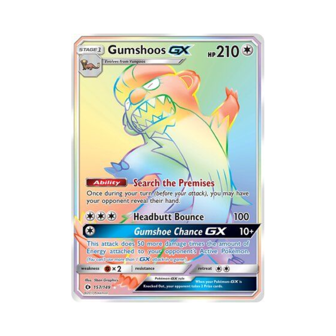 포켓몬 TCG 형사구스 GX RR 썬 & 문 (영문판)(Pokemon TCG Gumshoos GX RR Sun & Moon (English Ver.)) - 1