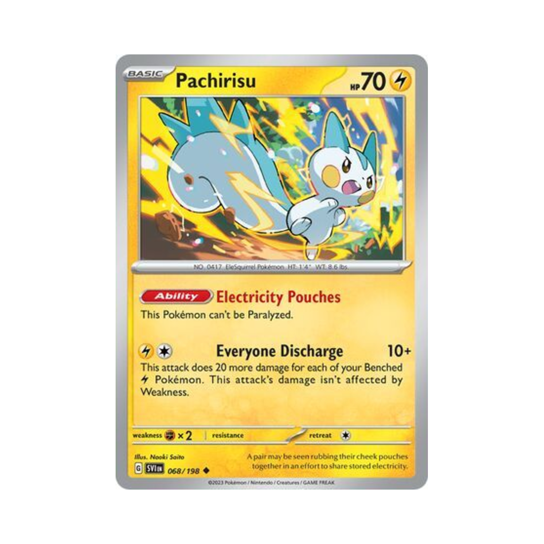 포켓몬 TCG 파치리스 U 스칼렛 & 바이올렛 (영문판)(Pokemon TCG Pachirisu U Scarlet & Violet (English Ver.))
