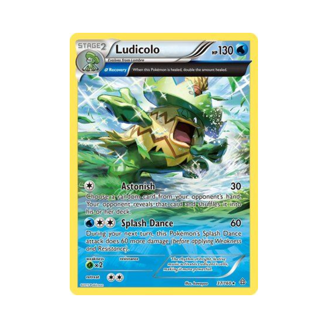 포켓몬 TCG 로파파 R 프라이멀 크래시 (영문판)(Pokemon TCG Ludicolo R Primal Clash (English Ver.)) - 1